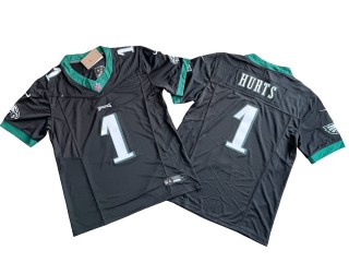 Philadelphia Eagles #1 Jalen Hurts Vapor F.U.S.E. Limited Jersey - Black