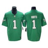 Philadelphia Eagles #1 Jalen Hurts Vapor F.U.S.E. Limited Jersey - Kelly Green