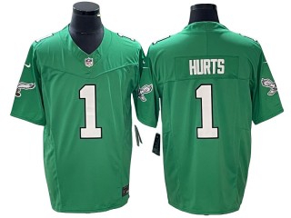 Philadelphia Eagles #1 Jalen Hurts Vapor F.U.S.E. Limited Jersey - Kelly Green