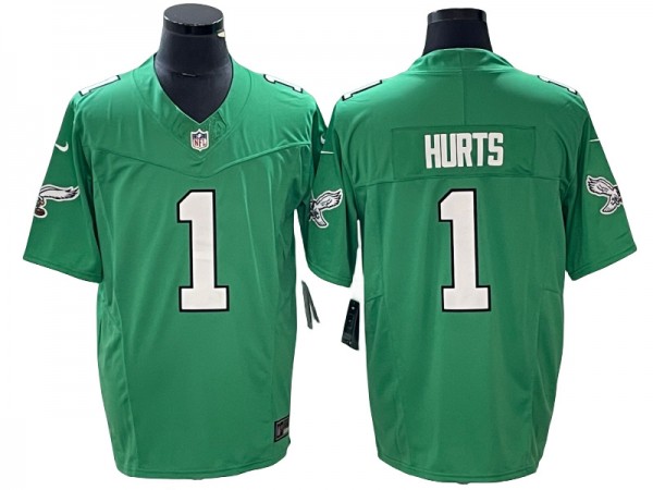 Philadelphia Eagles #1 Jalen Hurts Vapor F.U.S.E. Limited Jersey - Kelly Green