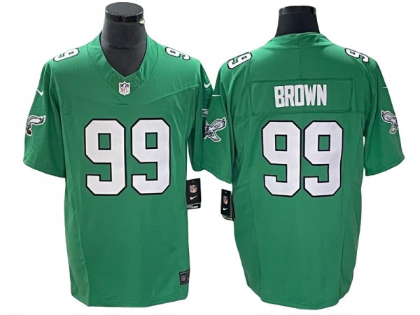 Philadelphia Eagles #99 Jerome Brown Vapor F.U.S.E. Limited Jersey - Kelly Green