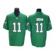 Philadelphia Eagles #11 A.J. Brown Alternate Vapor F.U.S.E. Limited Jersey - Kelly Green