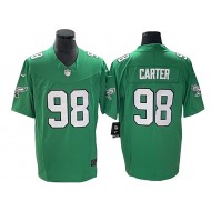 Philadelphia Eagles #98 Jalen Carter Vapor F.U.S.E. Limited Jersey - Kelly Green