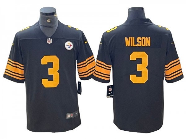 Pittsburgh Steelers #3 Russell Wilson Limited Color Rush Jersey