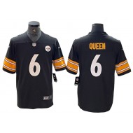 Pittsburgh Steelers #6 Patrick Queen Limited Black Home Jersey