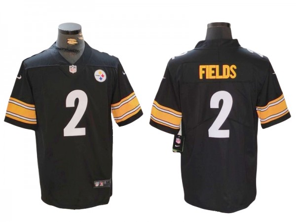 Pittsburgh Steelers #2 Justin Fields Black Vapor Limited Jersey