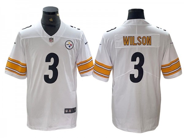 Pittsburgh Steelers #3 Russell Wilson White Vapor Away Jersey