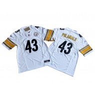 Pittsburgh Steelers #43 Troy Polamalu White Vapor F.U.S.E. Limited Jersey - Custom