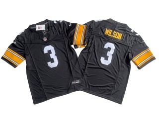 Pittsburgh Steelers #3 Russell Wilson Black Throwback Vapor F.U.S.E. Limited Jersey