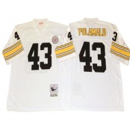 M&N Pittsburgh Steelers #43 Troy Polamalu White Legacy Jersey