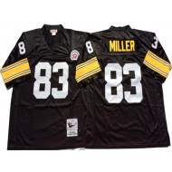 M&N Pittsburgh Steelers #83 Heath Miller Black Legacy Jersey