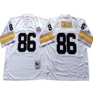 M&N Pittsburgh Steelers #86 Hines Ward White Legacy Jersey