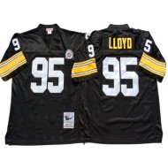 M&N Pittsburgh Steelers #95 Greg Lloyd Black Legacy Jersey