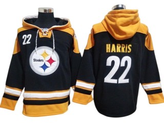 Pittsburgh Steelers #22 Najee Harris Black Pullover Hoodie