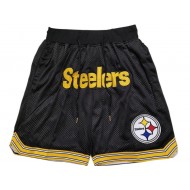 Pittsburgh Steelers Black Basketball Shorts