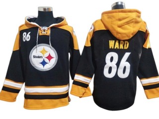 Pittsburgh Steelers #86 Hines Ward Black Pullover Hoodie