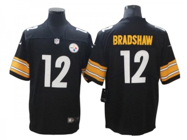 Pittsburgh Steelers #12 Terry Bradshaw Limited Black Home Jersey