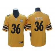 Pittsburgh Steelers #36 Jerome Bettis Gold Inverted Color Rush Jersey