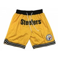 Pittsburgh Steelers Yellow Basketball Shorts