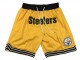 Pittsburgh Steelers Yellow Basketball Shorts