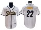 Pittsburgh Steelers #22 Najee Harris Baseball Style Jersey - White/Gold/Black