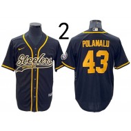 Pittsburgh Steelers #43 Troy Polamalu Baseball Style Jersey