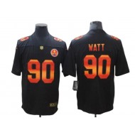 Pittsburgh Steelers #90 T.J. Watt Black Colorful Fashion Limited Jersey