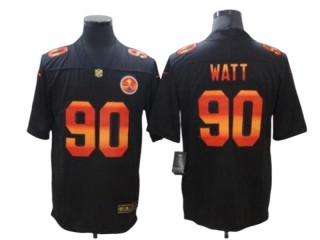 Pittsburgh Steelers #90 T.J. Watt Black Colorful Fashion Limited Jersey