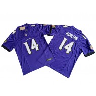 Baltimore Ravens #14 Kyle Hamilton Purple Vapor F.U.S.E. Limited Jersey