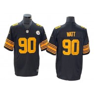 Pittsburgh Steelers #90 T.J. Watt Vapor F.U.S.E Limited Color Rush Jersey