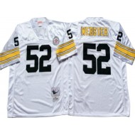 M&N Pittsburgh Steelers #52 Mike Webster White Legacy Jersey