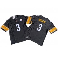 Pittsburgh Steelers #3 Russell Wilson Vapor F.U.S.E. Limited Black Home Jersey