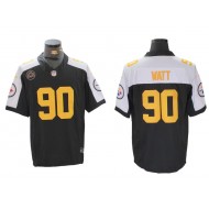 Pittsburgh Steelers #90 T.J. Watt Black Gold Vapor F.U.S.E Limited Jersey