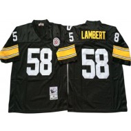 M&N Pittsburgh Steelers #58 Jack Lambert Black Legacy Jersey