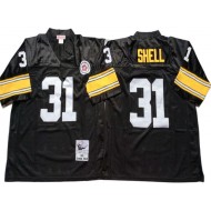 M&N Pittsburgh Steelers #31 Donnie Shell Black Legacy Jersey