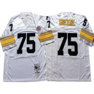 M&N Pittsburgh Steelers #75 Joe Greene White Legacy Jersey