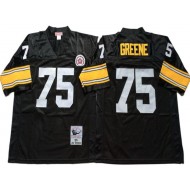 M&N Pittsburgh Steelers #75 Joe Greene Black Legacy Jersey