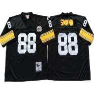 M&N Pittsburgh Steelers #88 Lynn Swann Black Legacy Jersey