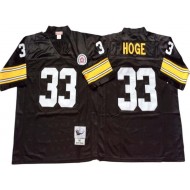 M&N Pittsburgh Steelers #33 Merril Hoge Black Legacy Jersey