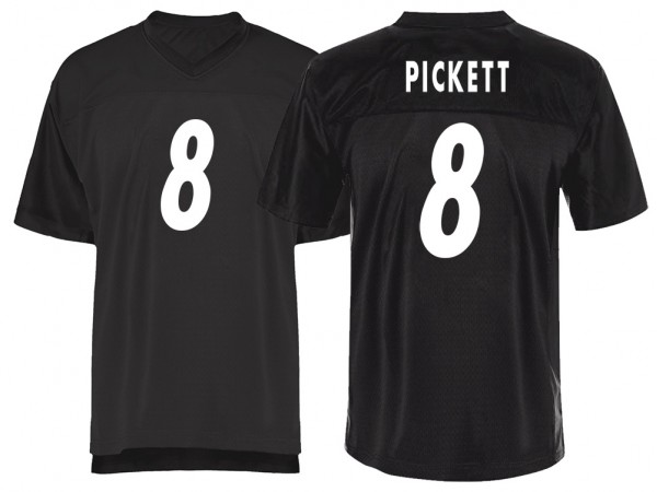 Custom Normal Screen Print Football Jersey - Black & Navy