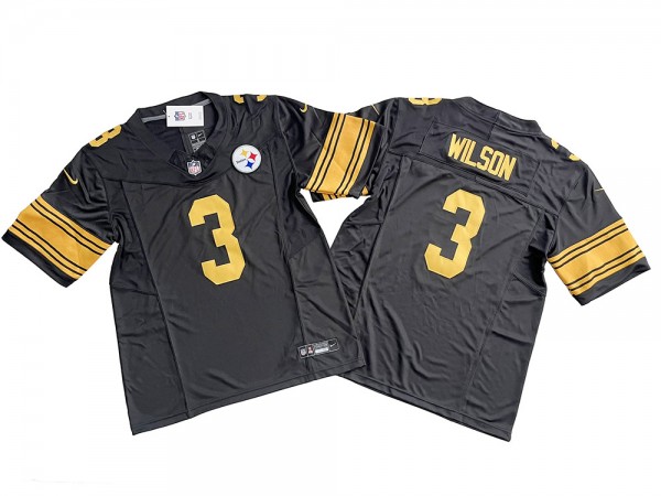 Pittsburgh Steelers #3 Russell Wilson Vapor F.U.S.E. Limited Color Rush Jersey