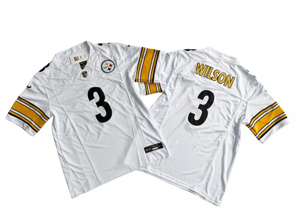 Pittsburgh Steelers #3 Russell Wilson Vapor F.U.S.E. Limited White Away Jersey