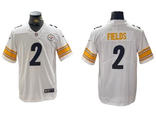 Pittsburgh Steelers #2 Justin Fields White Vapor Limited Jersey