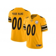 Custom Pittsburgh Steelers Gold Vapor Limited Inverted Jersey