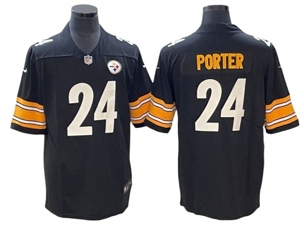 Pittsburgh Steelers #24 Joey Porter Jr. Black Vapor Limited Jersey