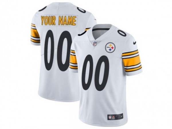 Custom Pittsburgh Steelers White Vapor Limited Jersey