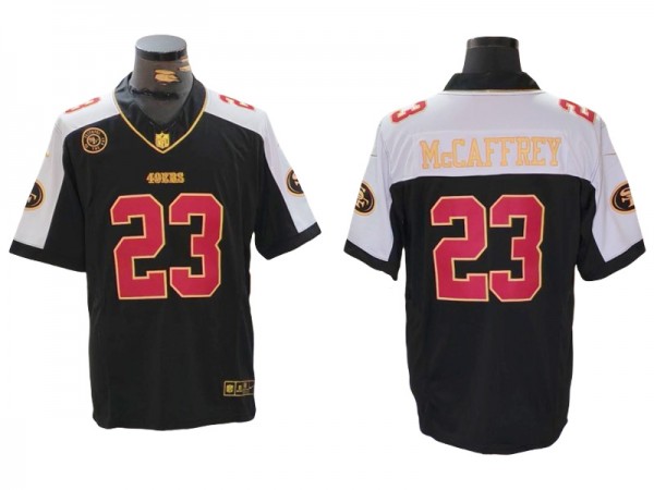 San Francisco 49ers #23 Christian McCaffrey Black Gold Vapor F.U.S.E Limited Jersey