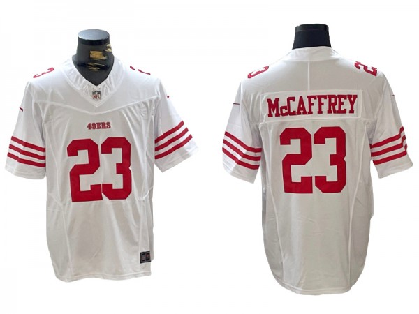 San Francisco 49ers #23 Christian McCaffrey White Vapor F.U.S.E. Limited Jersey