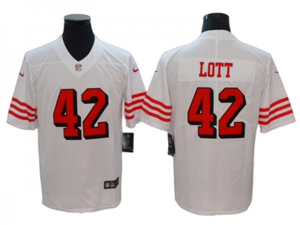 San Francisco 49ers #42 Ronnie Lott White Limited Color Rush Jersey