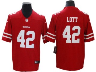 San Francisco 49ers #42 Ronnie Lott Red Vapor Limited Jersey